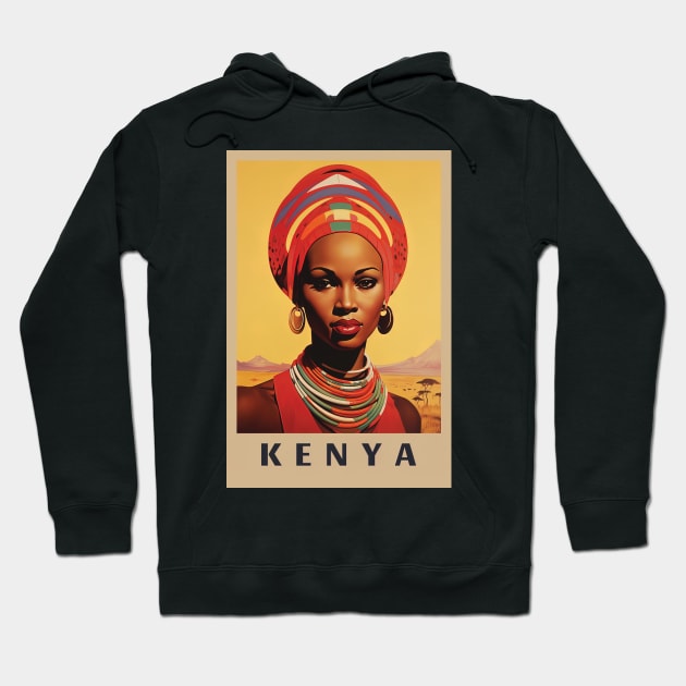 Kenya, Poster Hoodie by BokeeLee